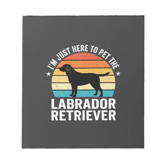 Labrador Retriever Retro Hund Knullar Anteckningsblock (Framsida)