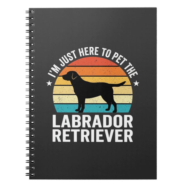 Labrador Retriever Retro Hund Knullar Anteckningsbok (Framsidan)