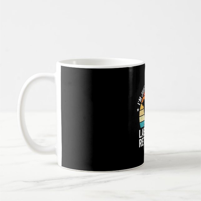 Labrador Retriever Retro Hund Knullar Kaffemugg (Vänster)