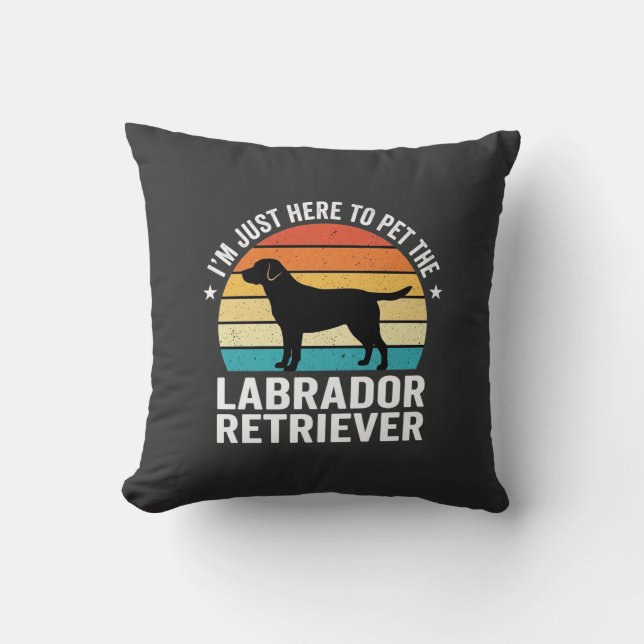 Labrador Retriever Retro Hund Knullar Kudde (Framsida)