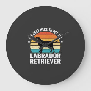 Labrador Retriever Retro Hund Knullar Stor Klocka