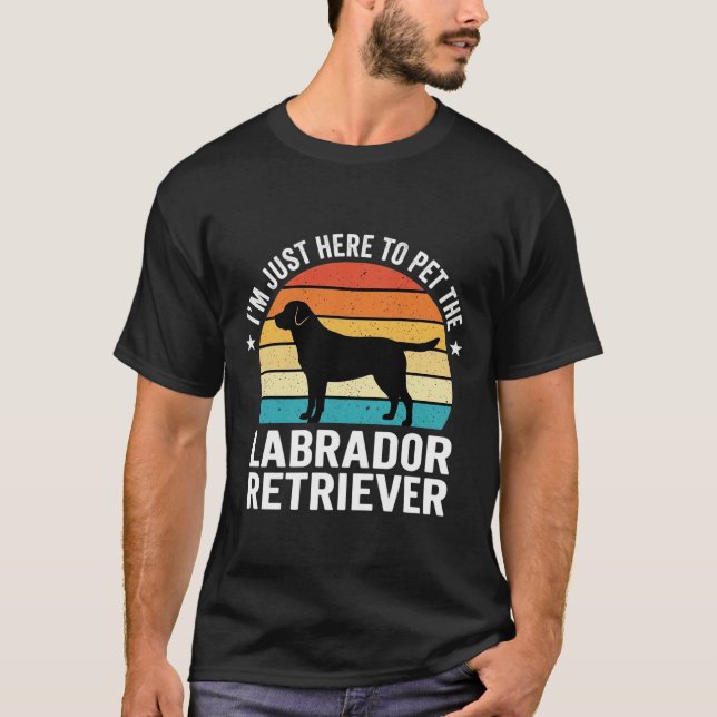 Labrador Retriever Retro Hund Knullar T Shirt (Framsida)