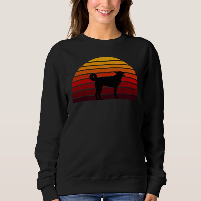 Labrador Retriever Retro Sunset T Shirt (Framsida)