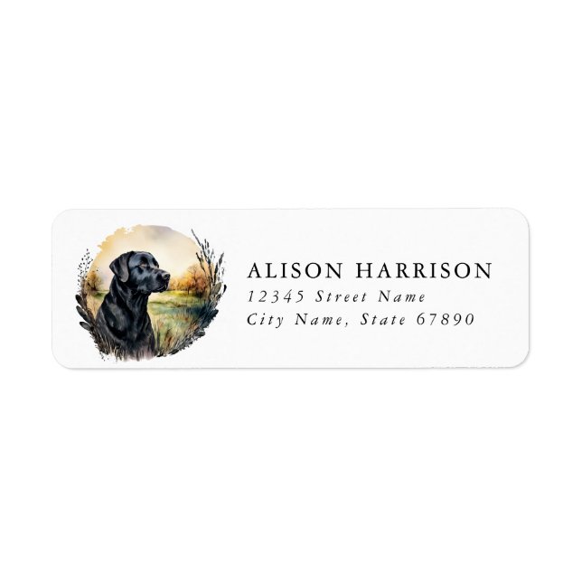 Labrador Retriever-Returetiketter Returadress Etikett (Framsidan)