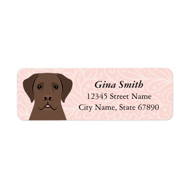 Labrador Retriever-Returetiketter Returadress Etikett (Framsidan)