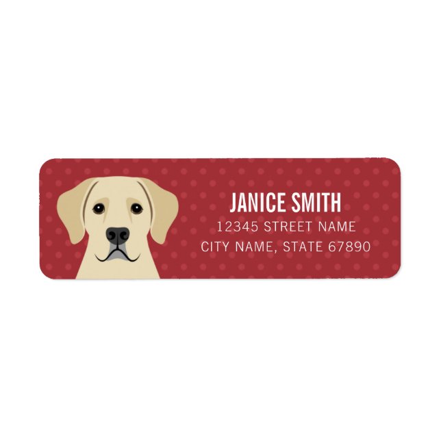 Labrador Retriever-Returetiketter Returadress Etikett (Framsidan)