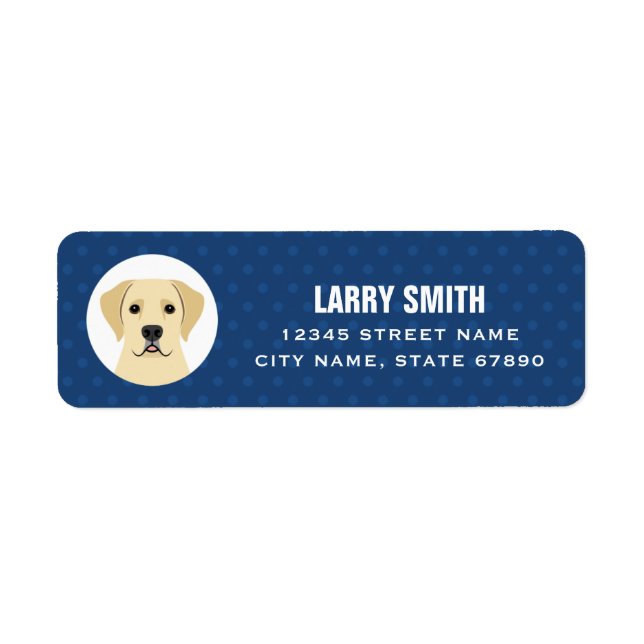 Labrador Retriever-Returetiketter Returadress Etikett (Framsidan)