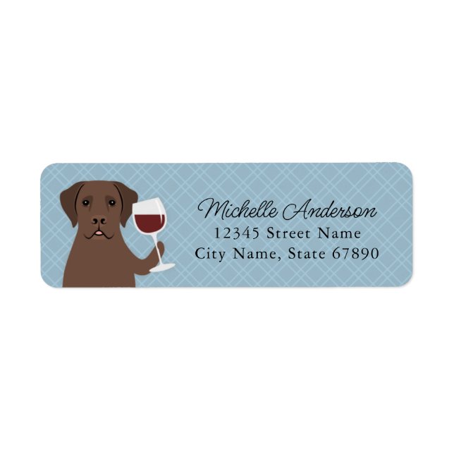 Labrador Retriever-Returetiketter Returadress Etikett (Framsidan)