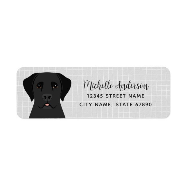 Labrador Retriever-Returetiketter Returadress Etikett (Framsidan)
