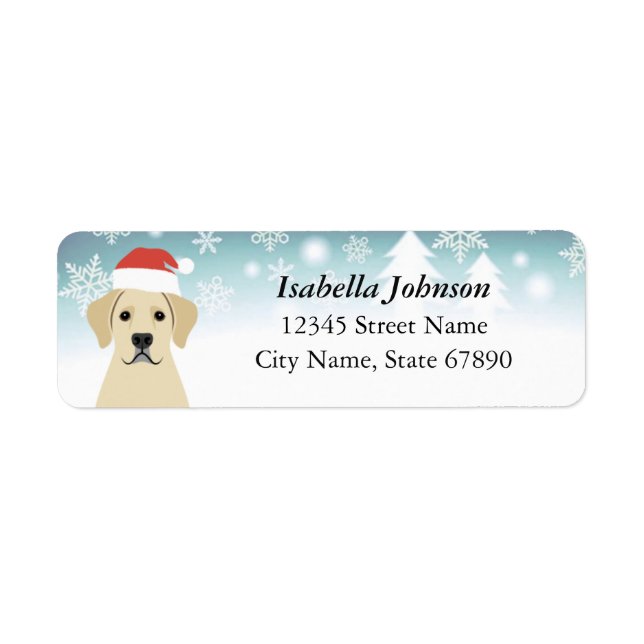 Labrador Retriever-Returetiketter Returadress Etikett (Framsidan)