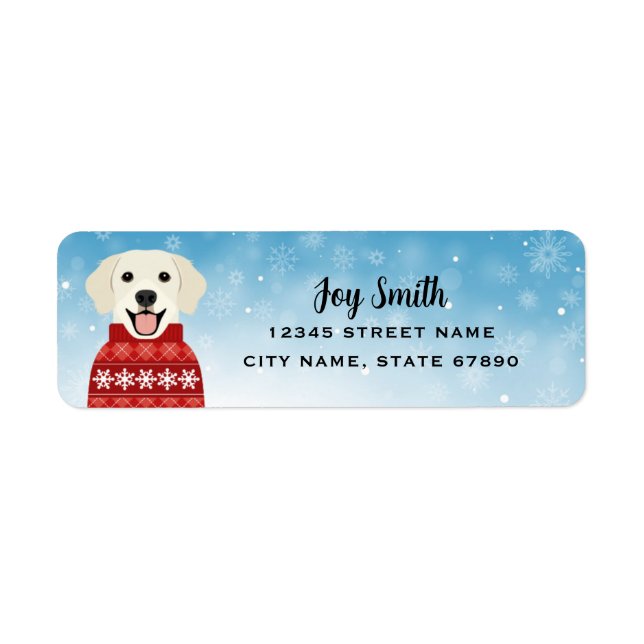Labrador Retriever-Returetiketter Returadress Etikett (Framsidan)