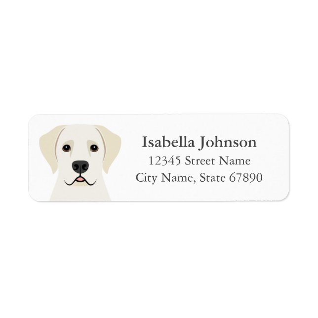Labrador Retriever-Returetiketter Returadress Etikett (Framsidan)