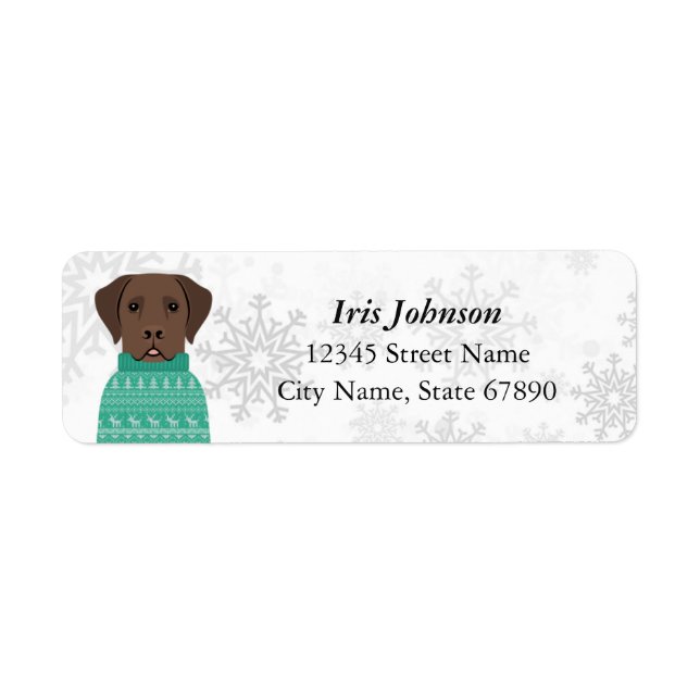Labrador Retriever-Returetiketter Returadress Etikett (Framsidan)