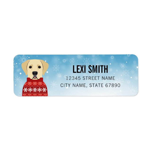 Labrador Retriever-Returetiketter Returadress Etikett (Framsidan)