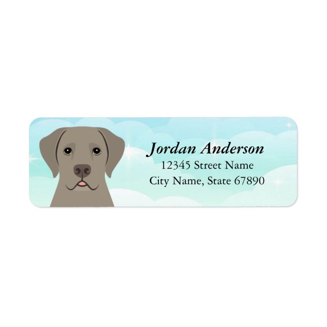 Labrador Retriever-Returetiketter Returadress Etikett (Framsidan)