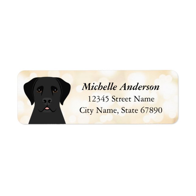 Labrador Retriever-Returetiketter Returadress Etikett (Framsidan)