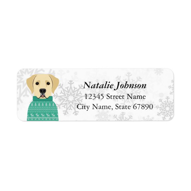 Labrador Retriever-Returetiketter Returadress Etikett (Framsidan)