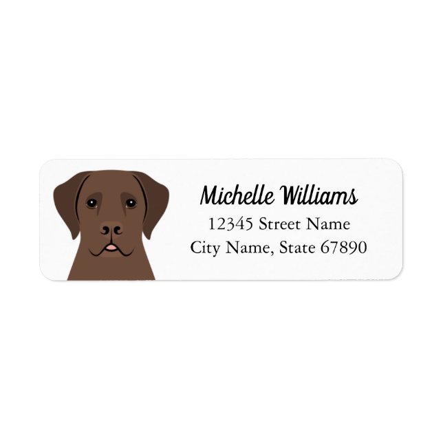 Labrador Retriever-Returetiketter Returadress Etikett (Framsidan)