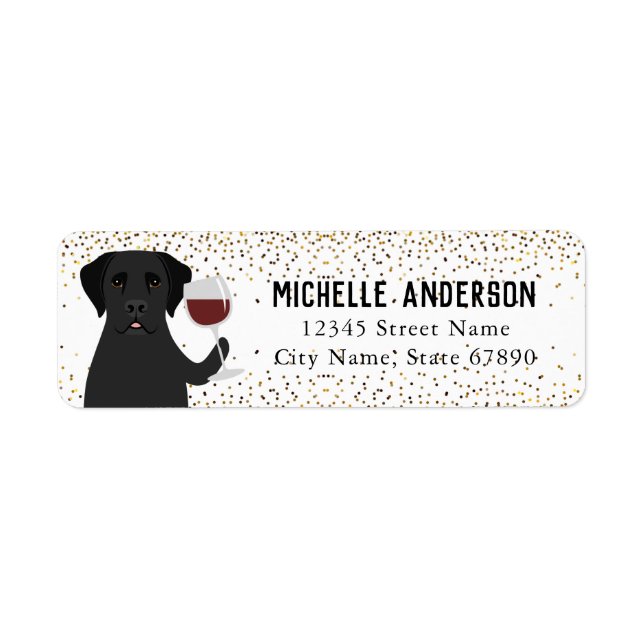 Labrador Retriever-Returetiketter Returadress Etikett (Framsidan)