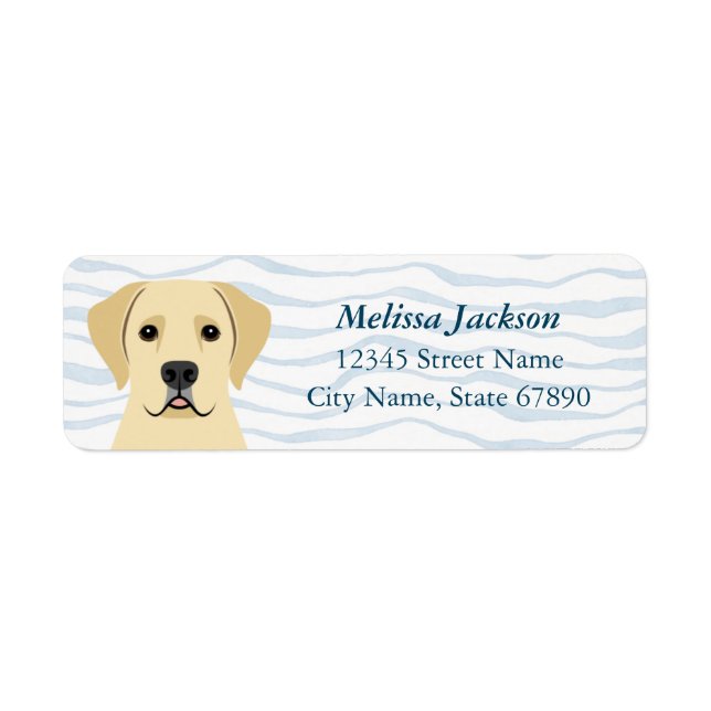 Labrador Retriever-Returetiketter Returadress Etikett (Framsidan)