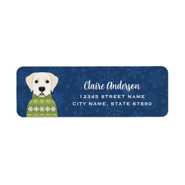 Labrador Retriever-Returetiketter Returadress Etikett (Framsidan)