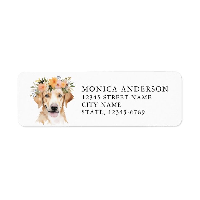 Labrador Retriever-Returetiketter Returadress Etikett (Framsidan)