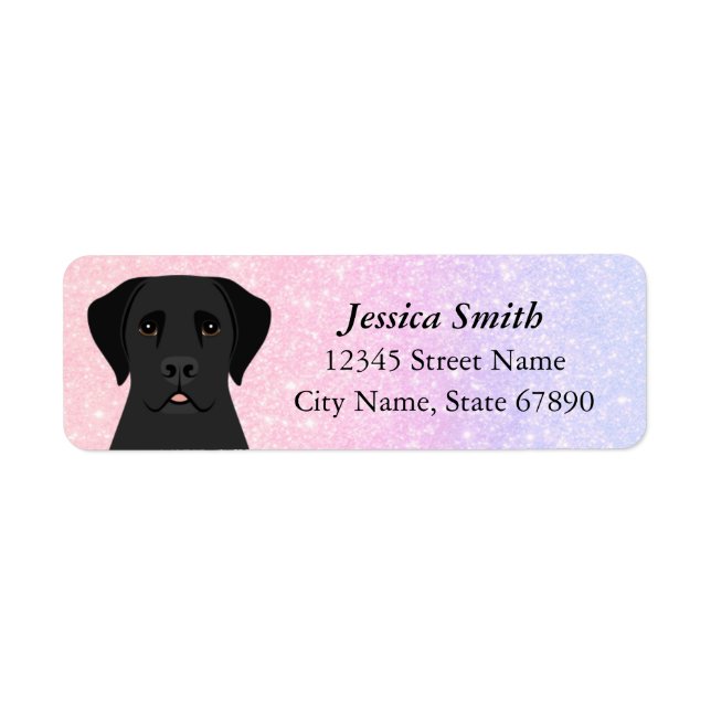 Labrador Retriever-Returetiketter Returadress Etikett (Framsidan)