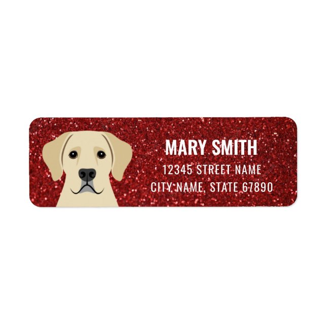 Labrador Retriever-Returetiketter Returadress Etikett (Framsidan)