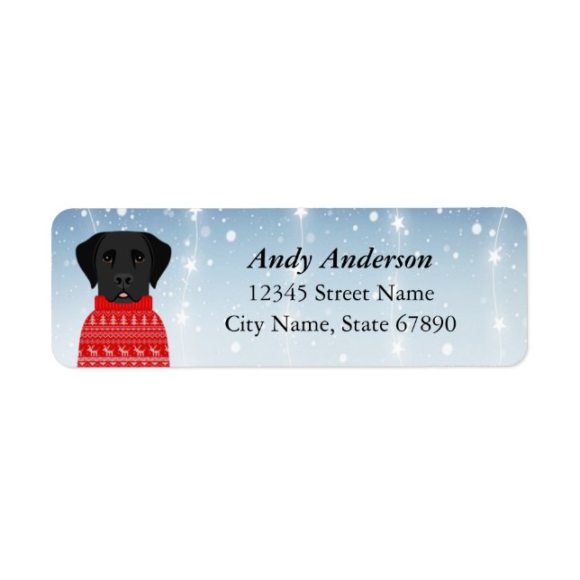 Labrador Retriever-Returetiketter Returadress Etikett (Framsidan)