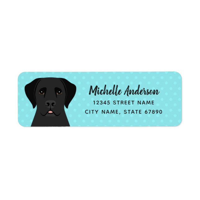 Labrador Retriever-Returetiketter Returadress Etikett (Framsidan)