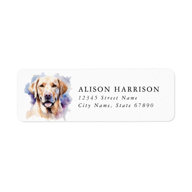Labrador Retriever-Returetiketter Returadress Etikett (Framsidan)