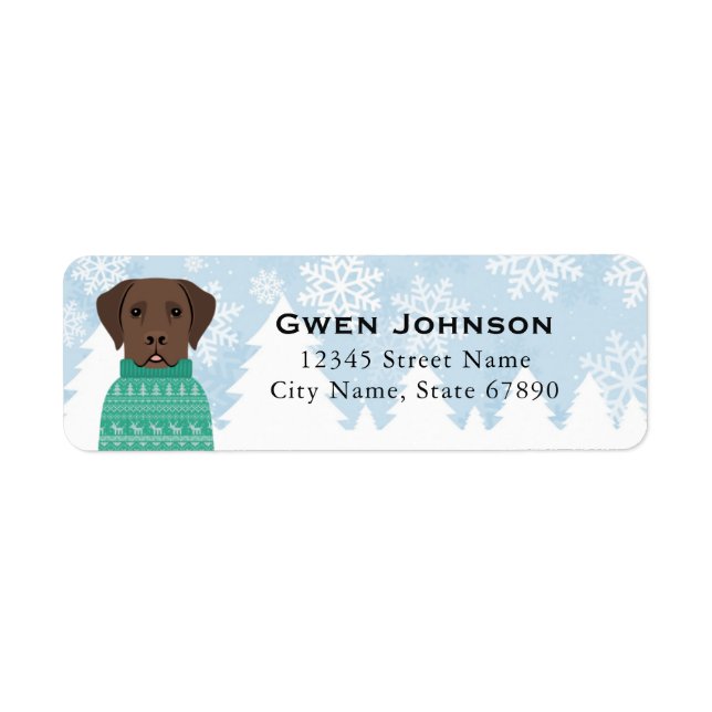 Labrador Retriever-Returetiketter Returadress Etikett (Framsidan)