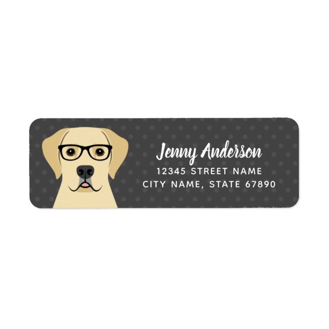 Labrador Retriever-Returetiketter Returadress Etikett (Framsidan)