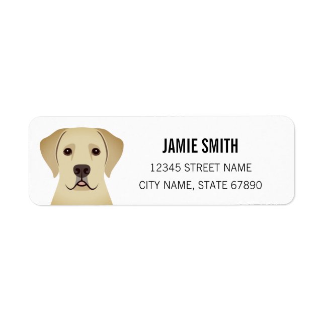 Labrador Retriever-Returetiketter Returadress Etikett (Framsidan)