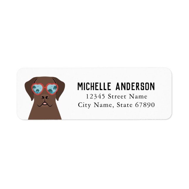 Labrador Retriever-Returetiketter Returadress Etikett (Framsidan)