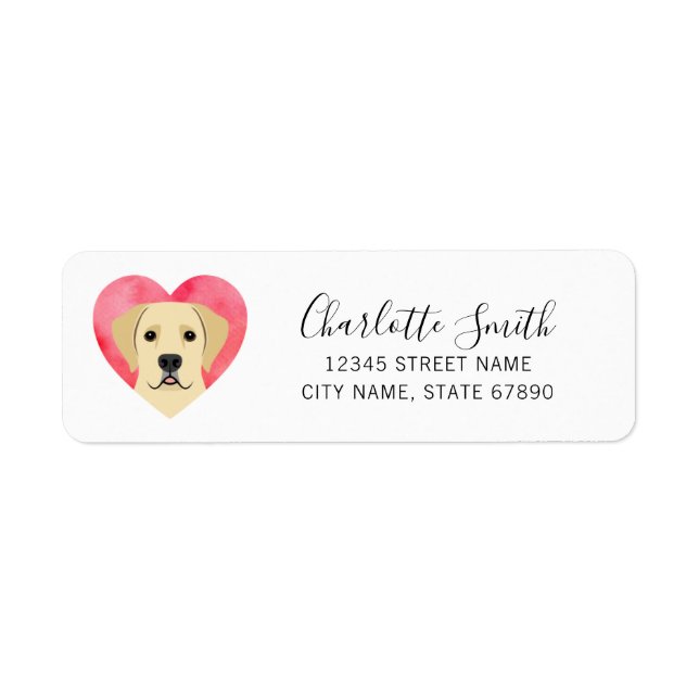 Labrador Retriever-Returetiketter Returadress Etikett (Framsidan)