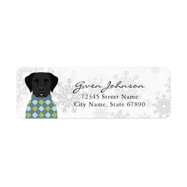 Labrador Retriever-Returetiketter Returadress Etikett (Framsidan)