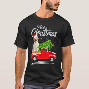 Labrador Retriever Ridå Röd Lastbil Jul Pyjamas T Shirt
