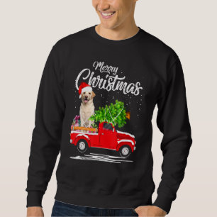 Labrador Retriever Ride Red Lastbil jul Pajama Lång Ärmad Tröja