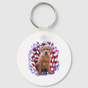 Labrador Retriever (rött) Patriot Nyckelring