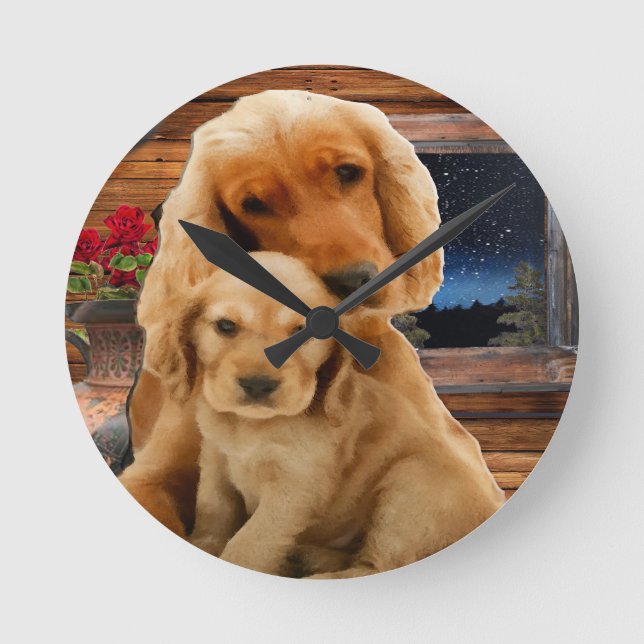 Labrador Retriever Rund Klocka (Framsida)