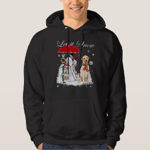 Labrador Retriever Santa Hund jul Snögubbe Xma Hoodie