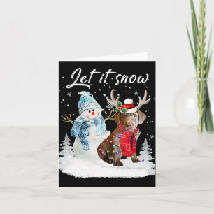 Labrador Retriever Santa Hund jul Snögubbe Xma Kort