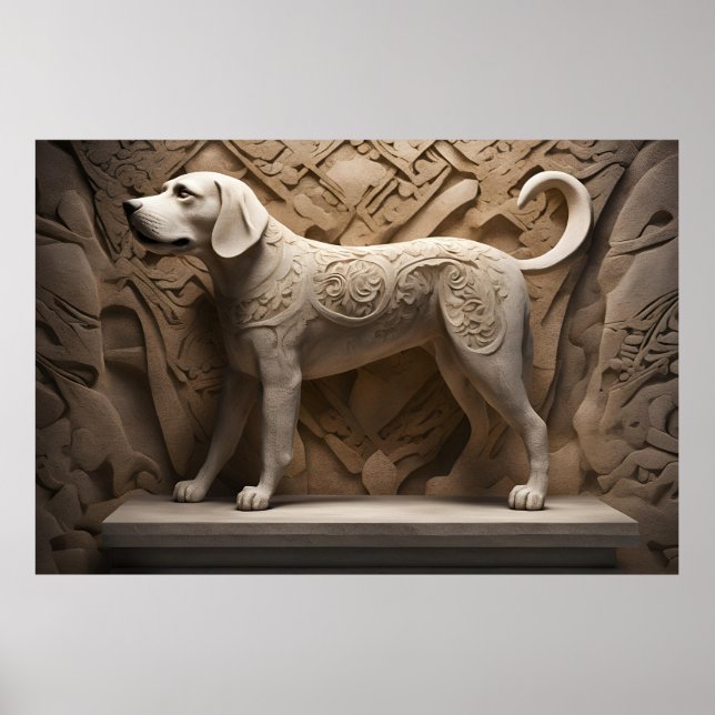 Labrador Retriever Sculpture Poster (Framsidan)