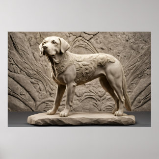 Labrador Retriever Sculpture Poster
