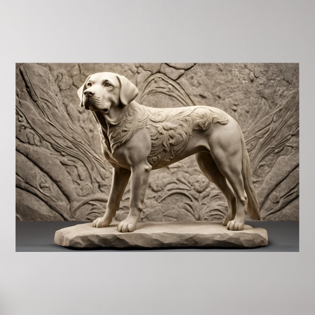 Labrador Retriever Sculpture Poster (Framsidan)