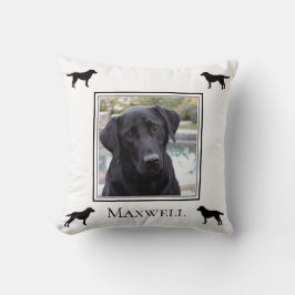 Labrador Retriever Silhouette med Photo Kudde