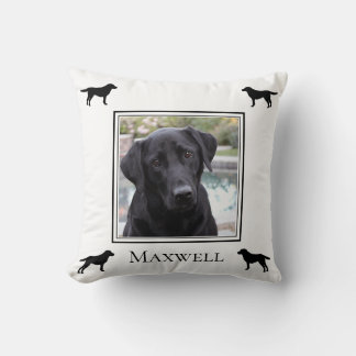 Labrador Retriever Silhouette med Photo Kudde