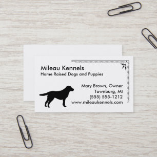 Labrador Retriever Silhouette Visitkort