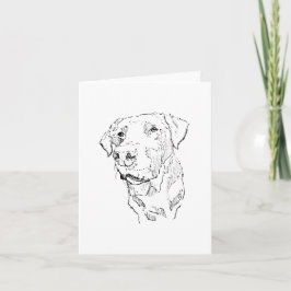 Labrador Retriever Skisskonst, Minimalistisk Kort